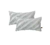 HAMUR HOME Conjunto De 2 Fundas De Cojín 30 X 50 Cm - Funda De Cojín Boho Decorativa - Funda Decorativa De Almohada para Sofá - Fundas De Almohadón Decorativas para Salón (Zigzag Gris)