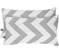 HAMUR HOME Conjunto De 2 Fundas De Cojín 30 X 50 Cm - Funda De Cojín Boho Decorativa - Funda Decorativa De Almohada para Sofá - Fundas De Almohadón Decorativas para Salón (Line Gris)