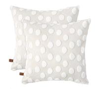 HAMUR HOME Conjunto De 2 Fundas De Cojín 45 X 45 Cm - Funda De Cojín Boho Decorativa - Funda Decorativa De Almohada para Sofá - Fundas De Almohadón Decorativas para Salón (Point Crudo)