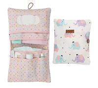 HAMUR - Organizador de bolsas de bebé, bolsa de pañales portátil para carriola de bebé, unisex, plegable, accesorios para bebé recién nacido, bolsa de transporte para niños y niñas (elefante)