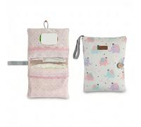 HAMUR - Organizador de bolsas de bebé, bolsa de pañales portátil para carriola de bebé, unisex, plegable, accesorios para bebé recién nacido, bolsa de transporte para niños y niñas (elefante)