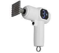 Hamwesh Ablandador de Carne Eléctrico, Mazo de Carne Portátil Inalámbrico de 6 Velocidades Ajustables con Cabezales de Acero Inoxidable 304 y Batería de 3000 MAh para Bistec, Pollo