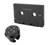 Hamwesh Adaptador de Casete Bluetooth, Adaptador Auxiliar de Casete Bluetooth 5 4 Actualizado, Reproductor de con Control Remoto y Ranura para Tarjeta de Memoria para Automóvil