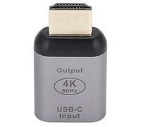 Hamwesh Adaptador de Interfaz Multimedia Tipo C a HD Convertidor de Vídeo 4K 60 Hz para Presentaciones, Enseñanza en el Aula, Noches de Cine en Casa Aleación de Aluminio (#2)