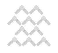 Hamwesh Adaptador de Junta de Púas Igual de 90 Grados Duradero para Manguera de Codo para Acuario, 10 Uds en Forma de L Ideal para Tubo de Bomba, Tubo de Silicona (6MM)