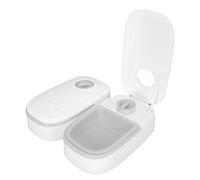 Hamwesh Alimentador Automático para Mascotas, Alimentador Automático para Perros Programable de Gran Capacidad con 2 Comidas, Dispensador de Alimentos para Mascotas Secos o Semihúmedos con Bandeja