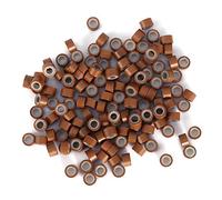 Hamwesh Anillos de Extensión de Cabello de Silicona, Herramientas de Cuentas para Cabello Humano, 1000 Botellas de 5 Colores de 5 Mm, Seguras y Cómodas para Estilistas y Clientes (marrón claro)