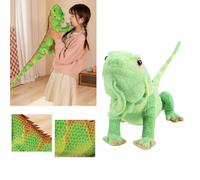 Hamwesh Animal de Peluche de Lagarto de 25.6 Pulgadas, Escamas Texturizadas, Juguete de Lagarto Grande de Expresión Suave, Juguetes de Peluche de Reptil con Material de Felpa Suave Certificado de
