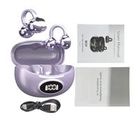 Hamwesh Auriculares Inalámbricos, Bluetooth 5.4 ENC con Cancelación de Ruido, Auriculares Deportivos con Pantalla Digital LED, Altavoz de 0.394 in, Graves Profundos, Tiempo de Reproducción 3H,