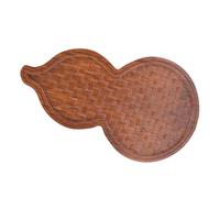 Hamwesh Bandeja de Madera para Servir, Bandeja Tradicional para Ceremonia del té con Forma de Calabaza de 11,81x6,93 Pulgadas, de Madera de Primera Calidad con Superficie Fácil de Limpiar para