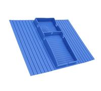 Hamwesh Bandeja para Reposabrazos de sofá, Portavasos de Silicona Suave Antideslizante, con Control Remoto, Organizador de Aperitivos para Teléfono y café (Azul Oscuro)