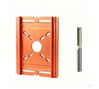 Hamwesh Base de Placa para Máquina de Corte con Fresa de 3 Flautas | Base Ranuradora de Aleación de Aluminio de 6 Mm, Marcas de Doble Escala para Alineación, Compatible con Fresadoras de