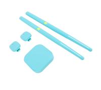 Hamwesh Batería de Aire, Batería Eléctrica Portátil Inalámbrica de 2 Ms con Retardo Cero, Eléctrica con Luz Colorida, Electrónica Virtual con Baquetas y Pedales para Adultos y Niños (BLUE)