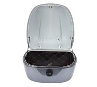 Hamwesh Baúl para Motocicleta, 33L ABS Cerradura de Combinación Incorporada Forro Protector Extraíble Maletero de Motocicleta, Caja Trasera de con Respaldo para Motocicletas Scooters Bicicletas (GRAY)