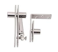 Hamwesh Bisagra de Pivote de Acero Inoxidable, Carga de 300 Libras, | Herrajes para puertas ocultas, extensión ajustable, acabado cepillado, para puertas con marco de madera y aluminio, kit de