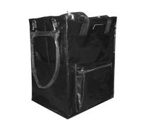 Hamwesh Bolsa de Comestibles con Ruedas, Bolsa de Mano Portátil Plegable Impermeable de Gran Capacidad, Carrito de Compras con Asa Irrompible para Mudarse, Viajar y Acampar (Black)