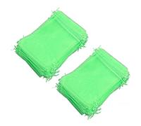 Hamwesh Bolsa de Protección de Frutas Reutilizable, Barrera de Malla Verde de 100 Piezas con Cordón para Almacenamiento Transmisible de Luz Transpirable de árboles Frutales (7 * 9cm)