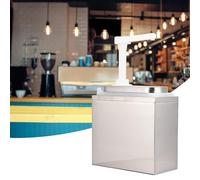 Hamwesh Bomba Dispensadora de Salsa, Bomba de Condimentos de Acero Inoxidable con Capacidad de Prensado de 35 Ml, para el Hogar, Restaurante, Hotel, Tienda de té con Leche, Cafetería (2L con fondo)