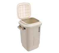 Hamwesh Bote de Basura con Tapa, Bote de Basura 13.2 Galones Acabado Mate Fácil Limpieza y Diseño Tapa Control Olores, Contenedor Versátil Apilable Hogar Cocina Baño Oficina (WHITE)