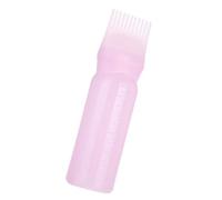 Hamwesh Botella Aplicadora de Root Comb, Cepillo Aplicador de Tinte para el Cabello con Escala Graduada para Coloración de Cabello de Bricolaje con Peine para Uso Profesional y Doméstico (PINK)