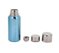 Hamwesh Botella de Agua de Viaje Aislada, Botella Infusora de té Al Vacío de Doble Capa Pure Ti de 380 Ml, Taza Aislada Liviana con Colador de té Desmontable para Viajes de Campamento Al Aire (BLUE)
