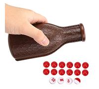 Hamwesh Botella de Coctelera de Billar, 16 Bolas de Conteo Incluidas, Reglas Personalizables, Juegos de Mesa de Billar, Coctelera de con Guisantes Rojos y Blancos para Entretenimiento en el Bar en