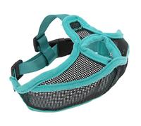 Hamwesh Bozal de Malla para con Hocico Corto, Protector Bucal Ajustable y Transpirable para Bulldogs Franceses, Pugs, Chihuahuas, Boston Terriers, Red de Plástico, Franela de Nailon, Color Negro, 1