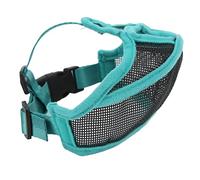 Hamwesh Bozal de Malla para con Hocico Corto, Protector Bucal Ajustable y Transpirable para Bulldogs Franceses, Pugs, Chihuahuas, Boston Terriers, Red de Plástico, Franela de Nailon, Color Negro, 1