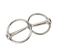 Hamwesh Broca para Caballo, Conector de Anillo de 125 Mm, Antioxidante, Evita Morder Las Brocas, Filete de Anillo en D con Boca de Articulación única para Entrenamiento de Caballos, Equitación Al