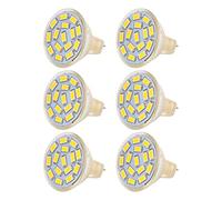 Hamwesh Bulbo LED, 3W 270LM White White MR11 GU4 Base de Energía Bulbo de Ahorro de Energía con un ángulo de Haz de 120 Grados para Encendido de Rango de Rango Superior de Iluminación de Fibra