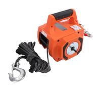 Hamwesh Cabrestante de Taladro Portátil, Cabrestante Manual de Capacidad de 1500 Libras con Cuerda Sintética de 40 Pies, Gancho Giratorio de 360° para Levantar Arrastre (aleación)