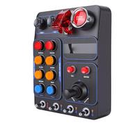 Hamwesh Caja de Botones Sim Racing para PC, 30 Botones Programables Retroiluminación RGB Puerto USB Caja de Pxns, de para Simulador de Camión con Palanca de Arranque y Parada del Motor, para PC y
