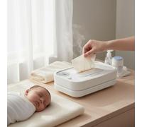 Hamwesh Calentador de Toallitas para Bebés, Calentador de Toallitas para Pañales de Gran Capacidad Plegable de Calentamiento Rápido, de Portátil con 3 Niveles de Temperatura para Adultos, Viajes en