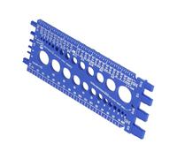 Hamwesh Calibre de Rosca, Calibre Integral de Tamaño de Perno Métrico M3 a M22 y Número Imperial de 4 a 0,75, de Tuerca y Perno con Orificios para Clavos Integrados para Caja de Herramientas de (BLUE)