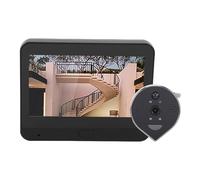 Hamwesh Cámara de agujero de mirada de puerta, Campanilla inteligente de vídeo 3MP 1080P con pantalla de 4,3pulgadas, Visor visual de detección de movimiento PIR de 160°, Habla de dos