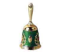 Hamwesh Campana de Latón, Campana de Llamada de Mano de Aleación con Patrón Tallado Retro Antiguo, de Cena Decorativa de Sonido Claro con Redondeado para Bodas, Fiestas, Familias, Escuelas, Hogares