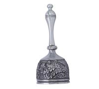 Hamwesh Campana de Llamada Manual, Construcción de Aleación de Zinc Súper Ruidosa con Grabados de Dragón y Fénix, Campana de Mano Retro para Cena de Boda para el Aula, Entrenamiento de Mascotas,