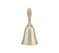 Hamwesh Campana de Mano, Campana de Ritmo Vintage Ruidosa de Aleación de Zinc, de Cena con Antideslizante para Bodas, Oración, Servicio de Cena, Juego, Celebración, Escuela de Yoga (Oro angular)