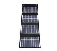 Hamwesh Cargador Solar Portátil, Cargador de Panel Solar Monocristalino de 30 W, Puertos USB Duales, Carga Rápida, Compacto, Ligero, Impermeable, con Ganchos para Acampar, Senderismo, Mochilero