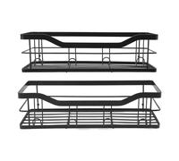 Hamwesh Carrito de Ducha, Organizador de Baño Autoadhesivo sin Perforaciones, Estante de Ducha de Acero Al Carbono con 2 Paquetes de Capacidad de Carga de 40 Libras para Baño, Cocina, Cuarto de Lavado