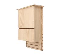 Hamwesh Casa de Bate de Madera, Caja de Perchero de Doble Cámara de 11.8 Pulgadas con Diseño Resistente a la Intemperie para Jardín de Jardín