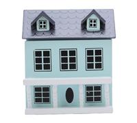 Hamwesh Casa de Muñecas en Miniatura, Madera de Abedul, Ligera, Portátil, Multifuncional, Casa de Muñecas de Madera, de Pueblo, Pequeña Modelo con Escena Detallada de Sala de Estar para Decoración de