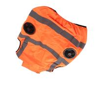 Hamwesh Chaleco de Refrigeración con Ventilador, 5 V, Recargable por USB, Dos Ventiladores Extraíbles, Gestión del Estrés por Calor, Chaleco de Alta Visibilidad con Rayas Reflectantes para (XXL)
