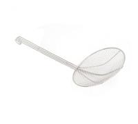 Hamwesh Colador de Acero Inoxidable, Cuchara Espumadera de Malla Fina de Acero Inoxidable 304, Colador de Araña con Gancho de Largo para Cocinar, Blanquear y Freír (Los 24cm)