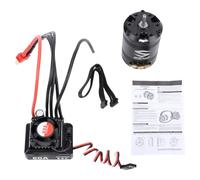 Hamwesh Combo de Motor con Sensor S540 y ESC con Sensor S60A, Preconfigurado para Autos RC 1/10 1/12, con Procesador de 32 bits y Tarjeta LED Programable, para de Potencia de Alto (17,5T)