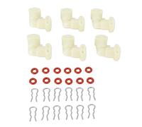 Hamwesh Conector de Fluido en Forma de L de 6 Piezas, Instalación sin Complicaciones de Inserción Rápida, para una Fácil Identificación, Flujos Reducidos de Ruido con Abrazaderas, para