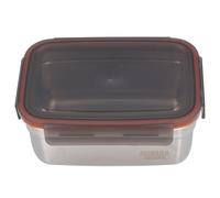 Hamwesh Contenedor de Almacenamiento de Alimentos de Acero Inoxidable, Lonchera Hermética a Prueba de Fugas, Almacenamiento de Alimentos de Metal Rectangular con Apto para Lavavajillas para (1900ML)