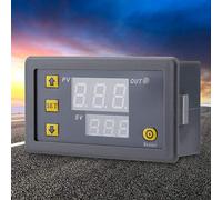 Hamwesh Controlador de Temperatura, Termostato Digital Programable con Sonda Impermeable para Sistemas de Calefacción y Refrigeración Límites de Temperatura Altos y Bajos Ajustables Multivoltaje 12V