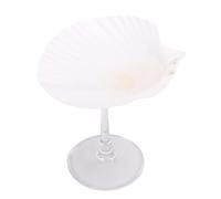Hamwesh Copa de Vino de Concha, Base de Concha Natural Hecha a Mano, Material de Vidrio Resistente, Copa de Cóctel de, de Vino de Boda con Uso Multifuncional para Bebidas Frías, Fiesta de Postre