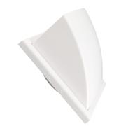 Hamwesh Cubierta Cuadrada para Ventilador de Escape, Cubierta de Ventilación de Pared de Plástico PVC con Diseño Inclinado de 100 Mm para Cocina de Baño, Evita la Lluvia de Animales,